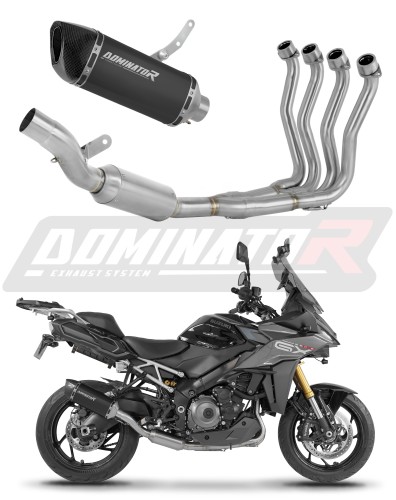 complete exhaust system with muffler DOMINATOR Full System HP6 BLACK EX fits the motorcycle Suzuki GSX S 1000 GX 2024