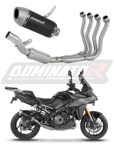 complete exhaust system with muffler DOMINATOR Full System S6 BLACK EX fits the motorcycle Suzuki GSX S 1000 GX 2025   2026
