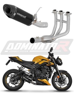 Triumph STREET TRIPLE 765 S / R / RS 2023 - 2024 Teljes rendszer Leömlő Kipufogódob HP8 BLACK + dB killer