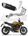 DOMINATOR teljes kipufogórendszer S6 FEKETE dobbal a Triumph STREET TRIPLE 765 S / R / RS 2023 - 2024 motorkerékpárhoz 5