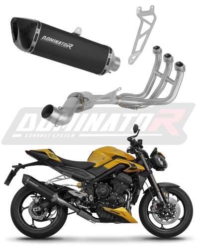teljes DOMINATOR kipufogórendszer HP6 FEKETE dobbal, Triumph STREET TRIPLE 765 S / R / RS 2023 - 2024 motorkerékpárhoz 5