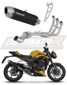 Triumph Street Triple 765 RS 2024 - 2025 Full system Leömlő kipufogó dob S6 BLACK + dB killer