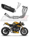 komplett kipufogórendszer DOMINATOR Full System HP6 FEKETE dobbal, Triumph Speed Triple 1200 RS / RR 2021 - 2024 motorkerékpárhoz