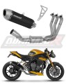 komplett kipufogórendszer DOMINATOR Full System S6 FEKETE dobbal, amely illeszkedik a Triumph Speed Triple 1200 RS / RR 2021 - 2024 motorkerékpárhoz