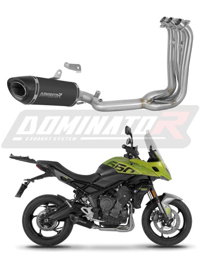 complete exhaust system with muffler DOMINATOR Full System HP8 BLACK fits the motorcycle Triumph Tiger Sport 660 2025   2026