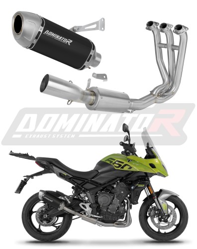 complete exhaust system with muffler DOMINATOR Full System S6 BLACK fits the motorcycle Triumph Tiger Sport 660 2025   2026
