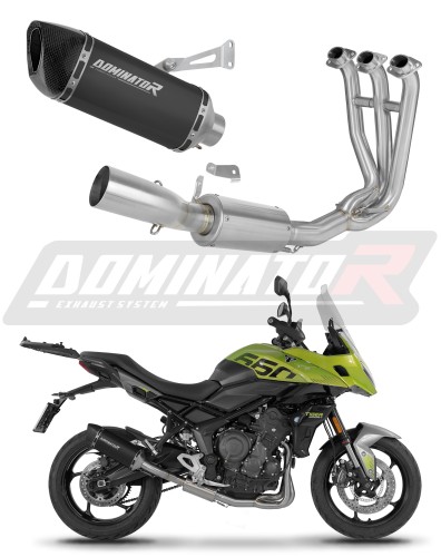 complete exhaust system with muffler DOMINATOR Full System HP6 BLACK fits the motorcycle Triumph Tiger Sport 660 2025   2026