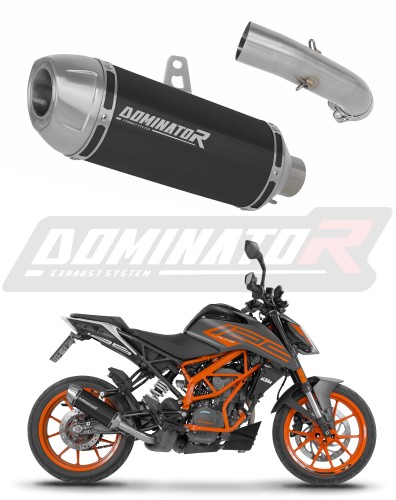 exhaust muffler DOMINATOR S3 BLACK fits the motorcycle KTM 125 Duke 2021   2023