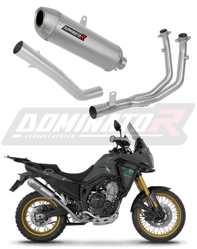 komplett kipufogórendszer DOMINATOR Full System S6 dobbal, amely illeszkedik a Rieju Aventura 500 2023 - 2026 motorkerékpárhoz