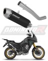 complete exhaust system with muffler DOMINATOR Full System S6 BLACK fits the motorcycle Rieju Aventura 500 2023   2026