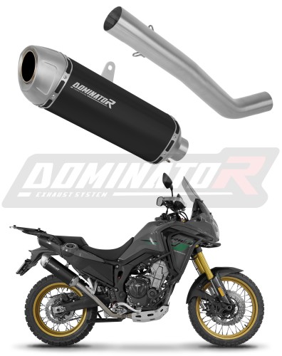 complete exhaust system with muffler DOMINATOR Full System S6 BLACK fits the motorcycle Rieju Aventura 500 2023   2026