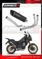 complete exhaust system with muffler DOMINATOR Full System HP6 BLACK fits the motorcycle Rieju Aventura 500 2023   2026 2