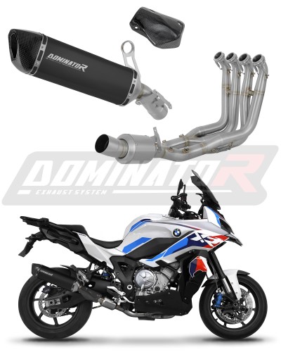 komplett kipufogórendszer DOMINATOR Full System HP6 FEKETE EX dobbal, amely a BMW S1000XR 2020 - 2026 motorkerékpárhoz illik