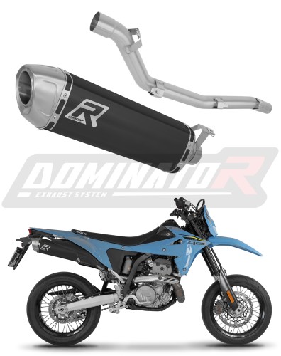 exhaust muffler DOMINATOR S6 BLACK fits the motorcycle Suzuki DR Z4SM / DR Z4S 2025   2026