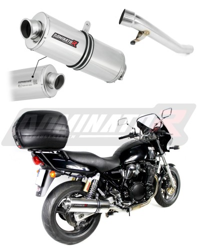 exhaust muffler DOMINATOR homologated road legal oval fits the motorcycle GSX 750 INAZUMA 1998   2003 2