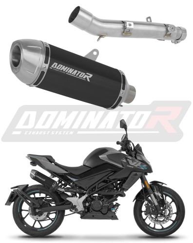 exhaust muffler DOMINATOR S3 BLACK fits the motorcycle CF MOTO 125 NK 2025   2026